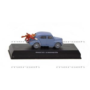 ماکت ماشین سری فیلم Les Voitures De Spirou Et Fantasio ساخت Atlas Editions مدل Renault 4CV LA Mauvaise Tete